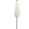 Sodo skėtis su LED ir aliuminio stulpu, smėlio baltas, 300cm