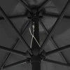 Sodo skėtis su LED ir aliuminio stulpu, antracito, 270cm