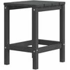Sodo Adirondack kėdė su staliuku, antracito spalvos, HDPE