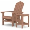 Sodo Adirondack kėdė su staliuku, rudos spalvos, HDPE