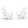 Sodo Adirondack kėdės, 2vnt., baltos spalvos, HDPE