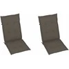 Sodo kėdės pagalvėlės, 2vnt., taupe, 120x50x3cm, audinys