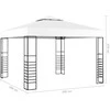 Sodo pavėsinė su lempučių girliandomis LED, balta, 3x3m
