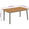 Sodo stalas, 150x90x72cm, akacijos med. mas. ir plienas
