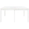 Sodo stalas, baltas, 159,5x82,5x76cm, pušies medienos masyvas