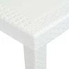 Sodo stalas, baltas, 220x90x72cm, plastikas, ratano imitacija