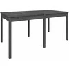 Sodo stalas, pilkas, 159,5x82,5x76cm, pušies medienos masyvas