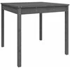 Sodo stalas, pilkas, 82,5x82,5x76cm, pušies medienos masyvas