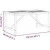 Sodo valgomojo stalas, 150x90x74cm, akacijos medienos masyvas