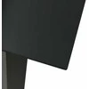 Sodo valgomojo stalas, juodas, 80x80x74cm, plienas ir stiklas