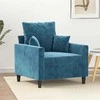 Sofa Krėslas, mėlynos spalvos, 60cm, aksomas