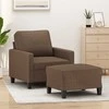 Sofa Krėslas su pakoja, rudos spalvos, 60cm, audinys