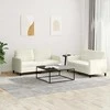 Sofa Sofos komplektas, 2 dalių, kreminės spalvos, aksomas