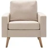 Sofa Sofos komplektas, 2 dalių, kreminis, audinys (288696+288706)