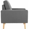 Sofa Sofos komplektas, 2 dalių, šviesiai pilkas, audinys