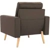 Sofa Sofos komplektas, 3 dalių, rudas, audinys (288695+288705)