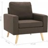 Sofa Sofos komplektas, 3 dalių, rudas, audinys (288695+288705)