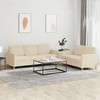 Sofa Sofos komplektas su pagalvėlėmis, 2 dalių, kreminis, audinys