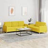 Sofa Sofos komplektas su pagalvėlėmis, 2 dalių, geltonas, audinys