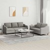 Sofa Sofos komplektas su pagalvėlėmis, 2 dalių, taupe, audinys