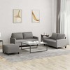 Sofa Sofos komplektas su pagalvėlėmis, 3 dalių, taupe, audinys