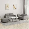 Sofa Sofos komplektas su pagalvėlėmis, 3 dalių, taupe, audinys