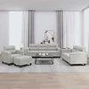 Sofa Sofos komplektas su pagalvėlėmis, 4 dalių, pilkas, audinys