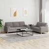 Sofa Sofos komplektas su pagalvėmis, 2 dalių, taupe, audinys
