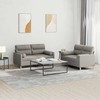 Sofa Sofos komplektas su pagalvėmis, 2 dalių, taupe, audinys