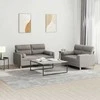 Sofa Sofos komplektas su pagalvėmis, 2 dalių, taupe, audinys