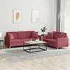 Sofa Sofos komplektas su pagalvėmis, 2 dalių, vyno, audinys