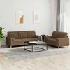 Sofa Sofos komplektas su pagalvėmis, 2 dalių, rudas, audinys