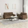 Sofa Sofos komplektas su pagalvėmis, 2 dalių, rudas, audinys