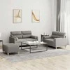 Sofa Sofos komplektas su pagalvėmis, 3 dalių, taupe, audinys