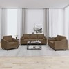 Sofa Sofos komplektas su pagalvėmis, 3 dalių, rudas, audinys