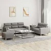 Sofa Sofos komplektas su pagalvėmis, 3 dalių, taupe, audinys