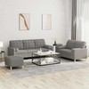 Sofa Sofos komplektas su pagalvėmis, 3 dalių, taupe, audinys