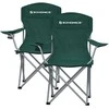 Songmics Campingstuhl 2er Set mit Getränkehalter dunkelgrün