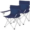 Songmics Campingstühle 2er Set dunkelblau