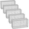 Songmics Sodo dekoracijos tarpinės 100 x 30 x 30 cm, 5 vnt., sidabrinės spalvos