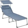 Songmics Sonnenliege 71 x 200 x 38 cm blau
