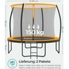Songmics Trampolin Ø 305 cm juodas-oranžinis
