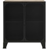 Spintelės daiktams, 2vnt., rudos, 72x36x82cm, metalas ir MDF