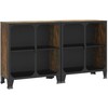 Spintelės daiktams, 2vnt., rudos, 72x36x82cm, metalas ir MDF