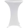 Staltiesė baro stal., 4vnt., baltos sp., 80cm skersm., įtemp.