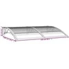 Stogelis durims, juodos spalvos, 150x100cm, polikarbonatas