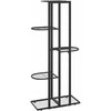 Stovas augalams, 5 lentynos, juodas, 43x22x98cm, metalas