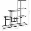Stovas augalams, juodos spalvos, 94,5x25x88cm, metalas