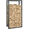 Stovas malkoms, matinės juodos spalvos, 50x28x94cm, plienas