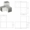 Stulpų sujungimai, 4vnt., 101x101mm, metalas, Y formos